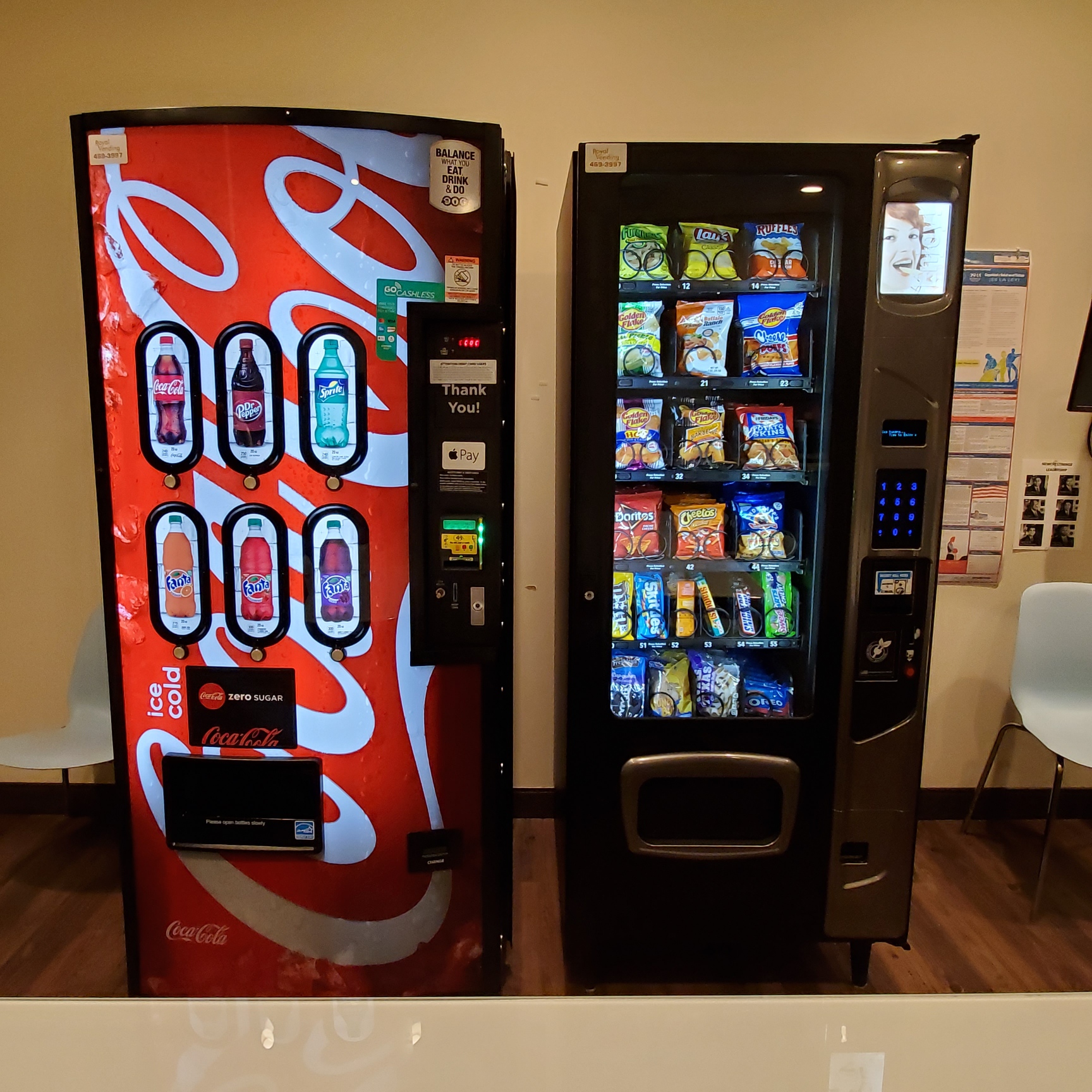 employee snack and drink machines
